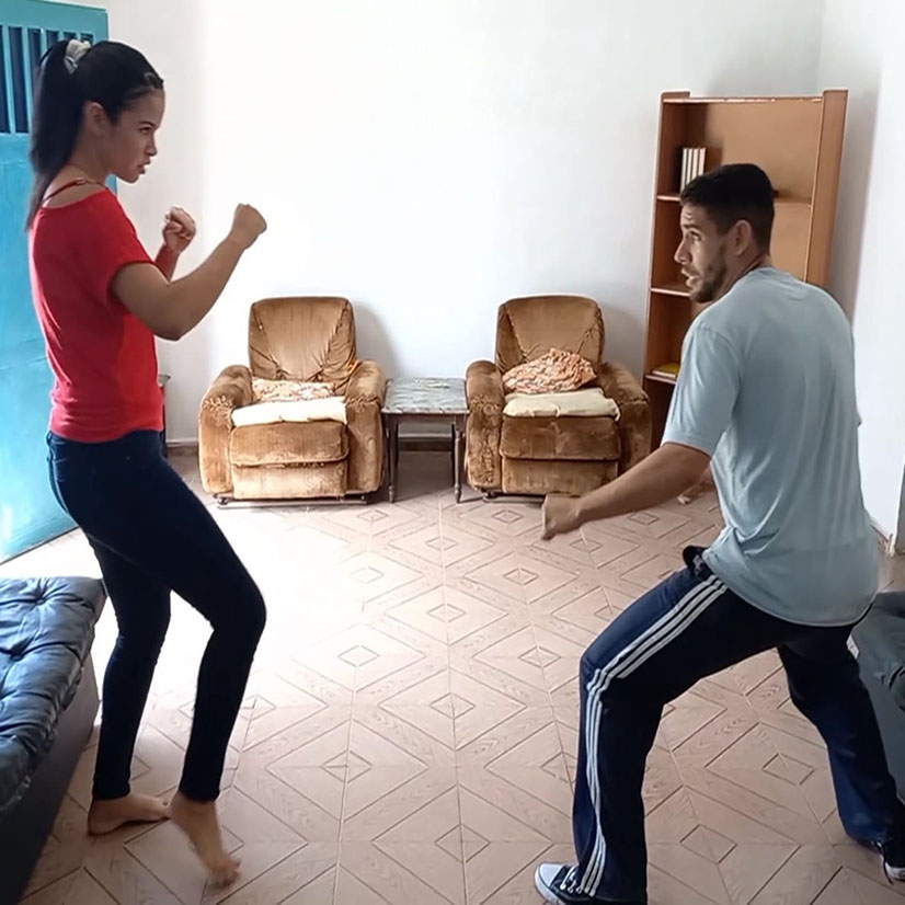 Oriana uses her karate skills to defeat burglar