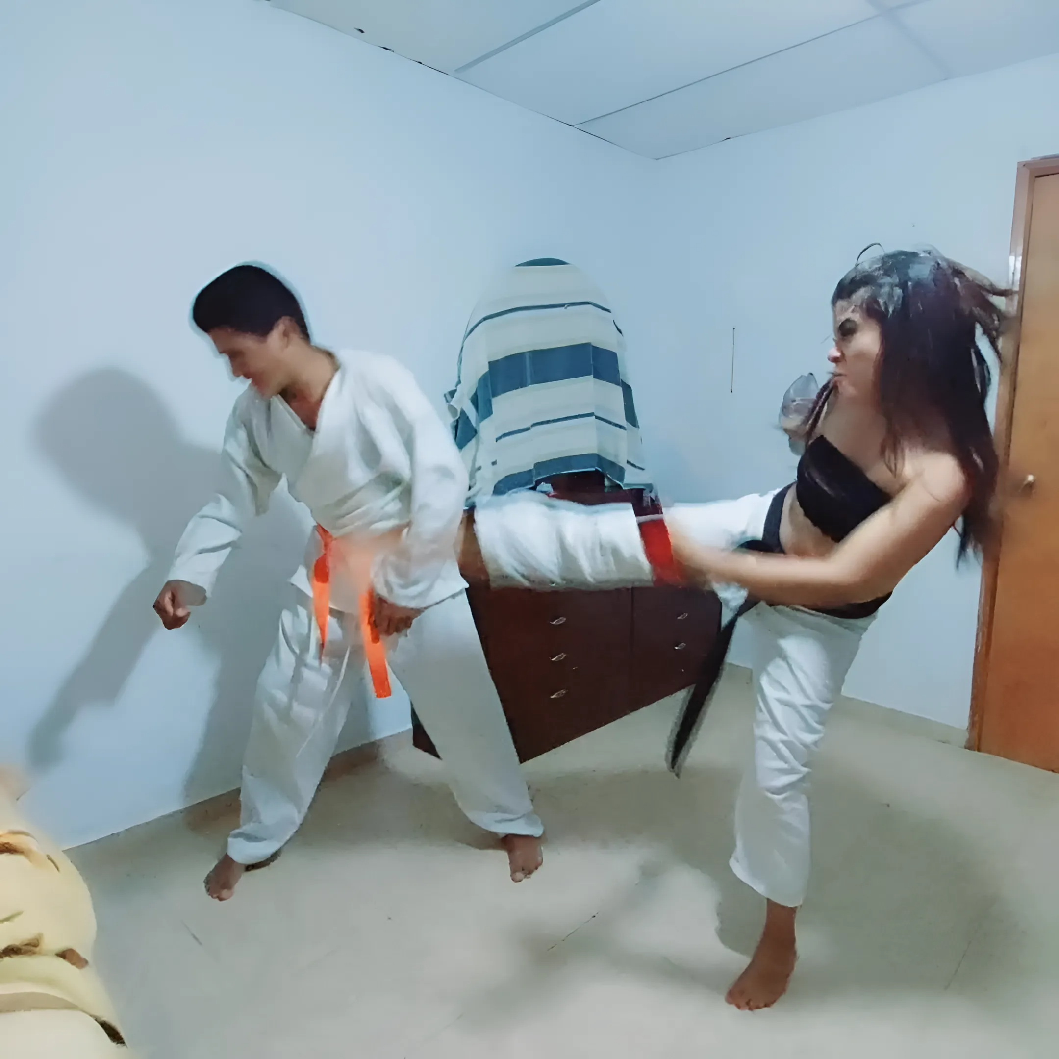 Pamela Taekwondo Ballbusting